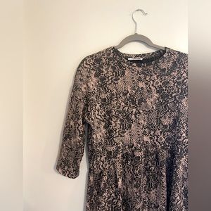 Zara Snakeskin Babydoll Dress